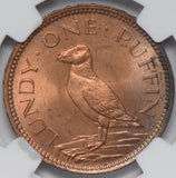 Lundy 1929 Puffin NGC MS64RD rare in red NG0630 combine shipping