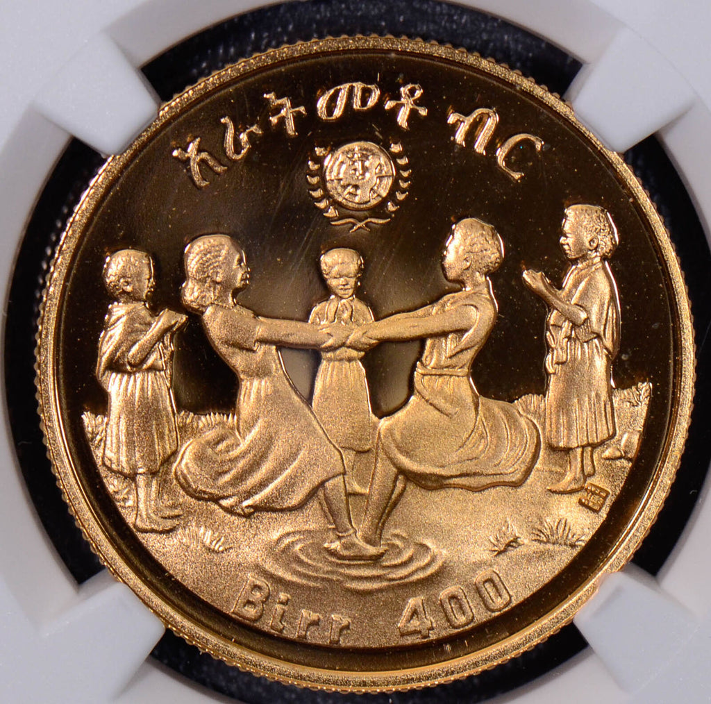 Ethiopia 1979 EE 1972 400 Birr NGC PF 69 Ultra Cameo year of child NG0271