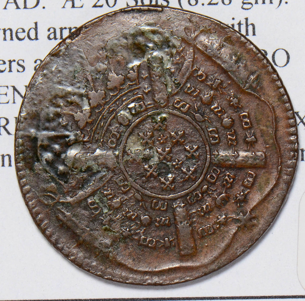 France 1708  20 Sols  siege coinage, Lille F0088 combine shipping