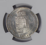 Hungary 1875 KB Forint silver NGC UNC NG0672 combine shipping