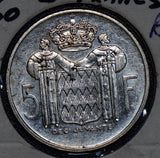 Monaco 1960 5 Francs silver AU 190261 combine shipping