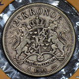 Sweden 1904 2 Kronor silver  S0169 combine shipping