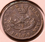 CA0097 Canada 1852  Half Penny  Bank Of Token combine shipping