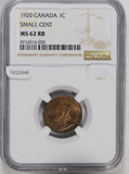 Canada 1920 small cent NGC MS62 RB lustrous NG0846 combine shipping