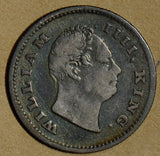 British India 1835 1/4 Rupee silver East India Company W I0256 combine shipping