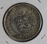 Peru 1925 1/2 Sol silver  P0260 combine shipping