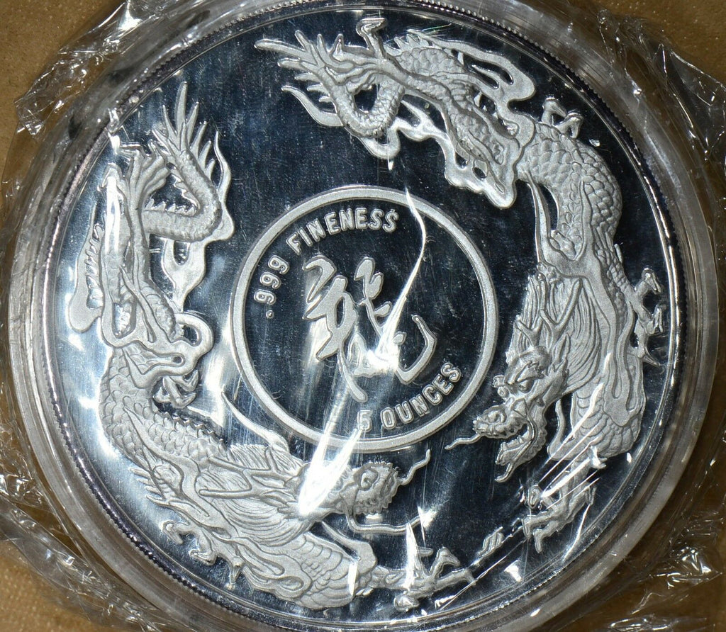 BU0003 Singapore Medal 1986 5 Ounces  Dragon with box combine shipping
