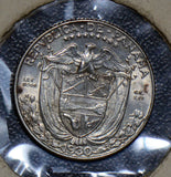 Panama 1930 1/10 Balboa silver UNC  P0152 combine shipping