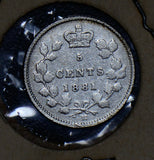 Canada 1881 H 5 Cents silver  190313 combine shipping