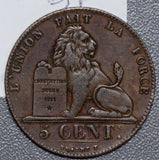 Belgium 1856 5 Centimes lion animal  B0089 combine shipping