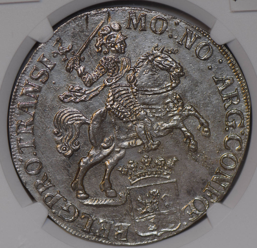 Netherlands 1733 Ducaton silver NGC AU overyssel Dav-1829 NG0715 combine shippin