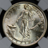 NG0433 Philippines 1945 S 50 Centavos silver NGC MS65 rare in this grade! combin