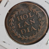 Netherlands 1590 ~9 Colonial New York Penny virgin of holland N0154 combine ship