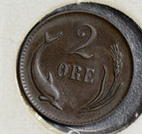 Denmark 1875 2 Ore  D0069 combine shipping