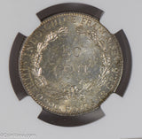 French Indo China 1936 50 Cents silver NGC MS61 lustrous NG0808 combine shipping