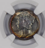 1943 Mercury Dime 10 Cents silver NGC MS65 stunning purple blue~ NG0636 combine