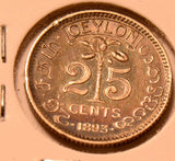 C0030 Ceylon 1893  25 Cents   combine shipping