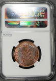 NG0279 Palestine 1927  2 Mils NGC MS 65 RB lustrous maroon toning combine shippi