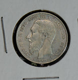 Belgian Congo 1896 50 Centimes silver AU/UNC B0100 combine shipping