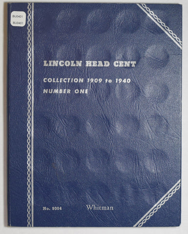 1909 ~40 Lincon Cent whiman album  BU0401 combine shipping