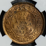 British India 1912 C 1/12 Anna NGC MS63RB NG0413 combine shipping