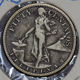 Philippines 1919 S 50 Centavos  190441 combine shipping