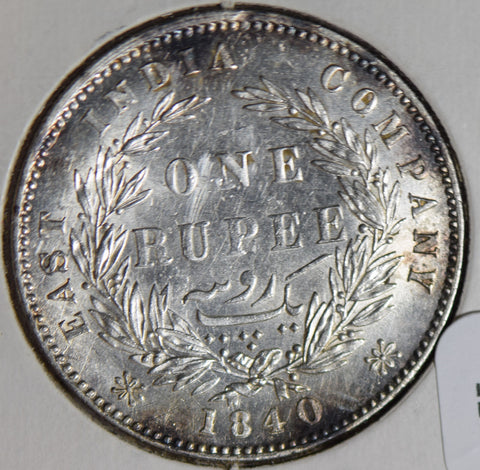 British India 1840 Rupee silver  I0475 combine shipping