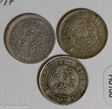 Hong Kong 1885 /1888/1889 5 Cents silver lot of 3 coins H0106 combine shipping