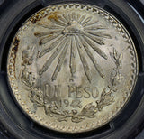 PC0137 Mexico 1944 M Peso silver cap and rays PCGS MS66