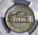 1955  5 Cents PCGS MS PR65 Jefferson nickel proof magenta metalic toning JJ008