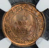 British India 1932 C 1/12 Anna NGC MS65RB NG0396 combine shipping