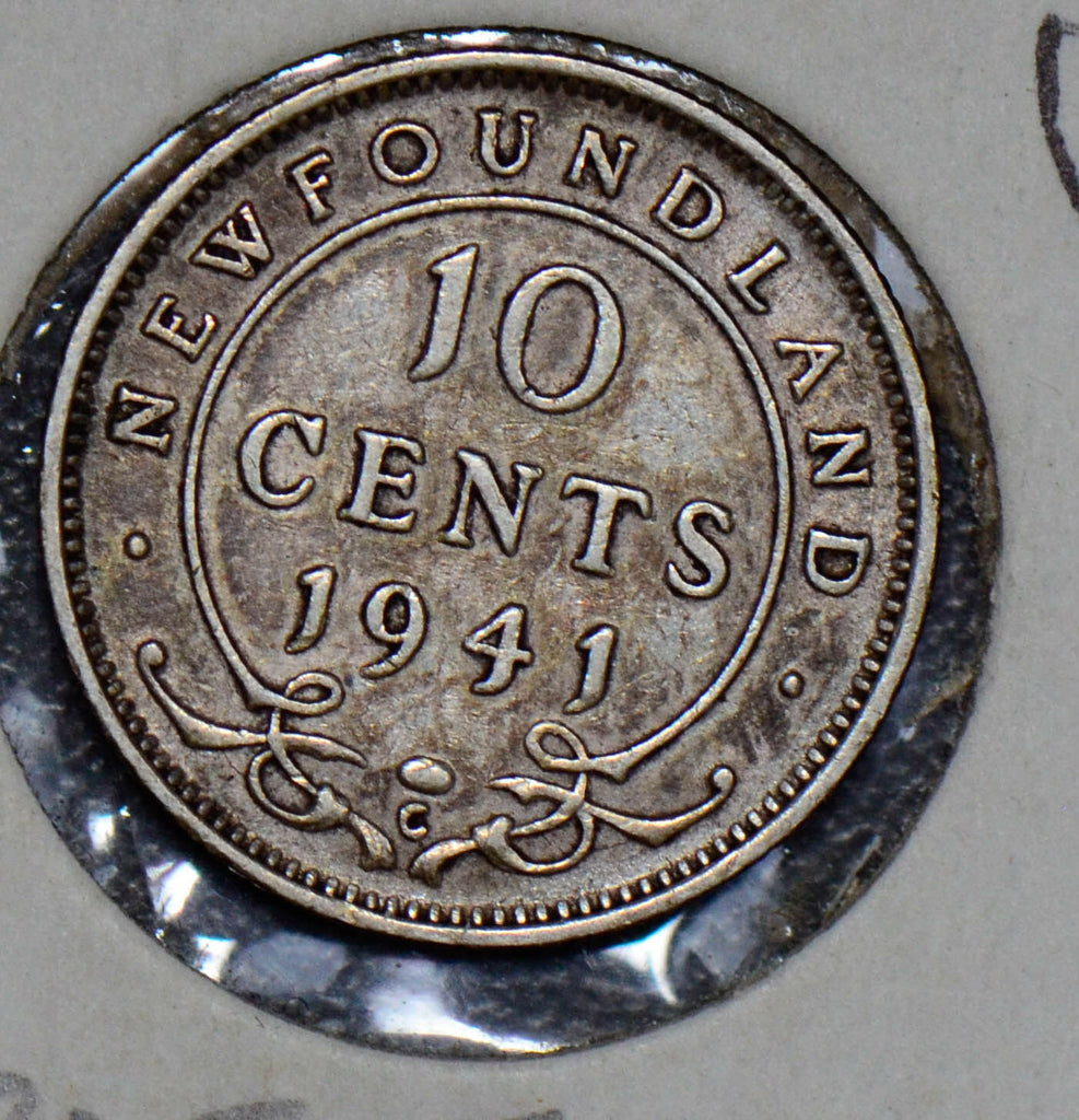 Canada 1941 10 Cents silver 35 new foundland 190184 combine shipping