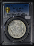 PC0125 Mexico 1932 M Peso silver cap and rays PCGS AU58