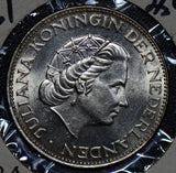 Netherlands 1961 2 1/2 Gulden silver UNC 190470 combine shipping