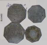German States 1917 ~24 Baumann notegeld 5/10/20/50 Pfennig usual low quality BU0