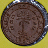 190007 Ceylon 1940 Cent AU