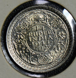 British India 1944 1/4 Rupee silver  I0281 combine shipping