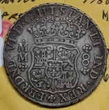 M0105 Mexico 1758  8 Reales silver  original surface  combine shipping