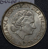 Netherlands 1960 2 1/2 Gulden silver UNC 190525 combine shipping
