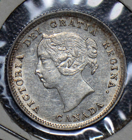 Canada 1888 10 Cents silver AU CA0190 combine shipping