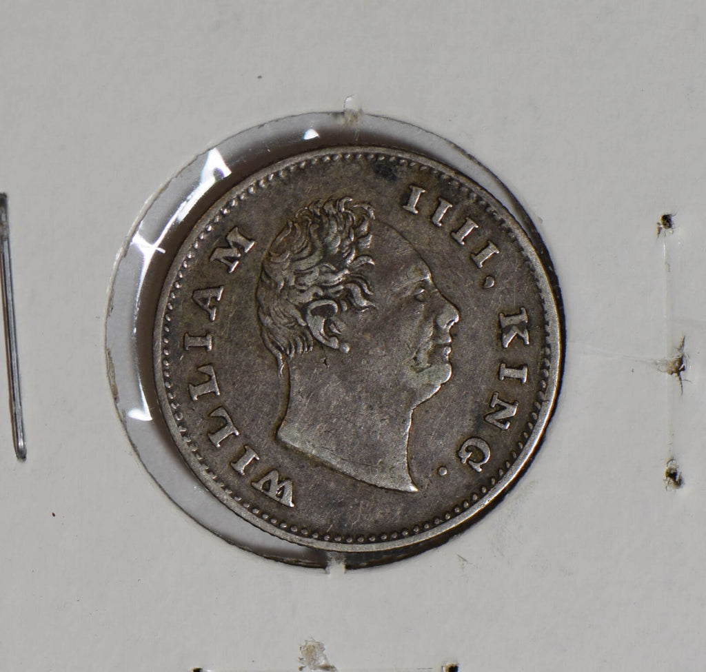 British India 1835 east india co. 1/4 Rupee silver  I0410 combine shipping