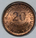 Angola 1948  20 Centavos  red UNC A0063 combine shipping
