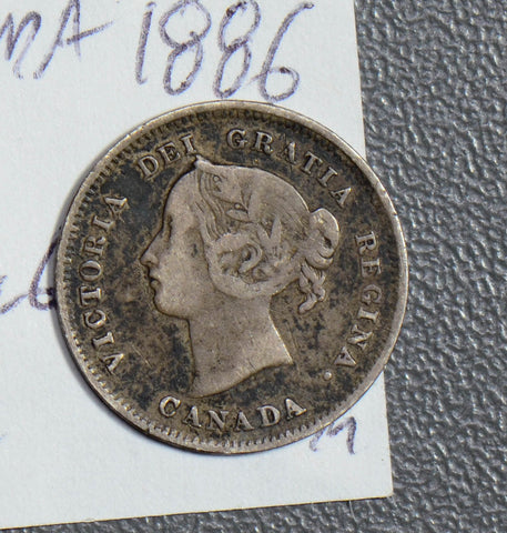 Canada 1886 5 Cents small 6 CA0264 combine shipping