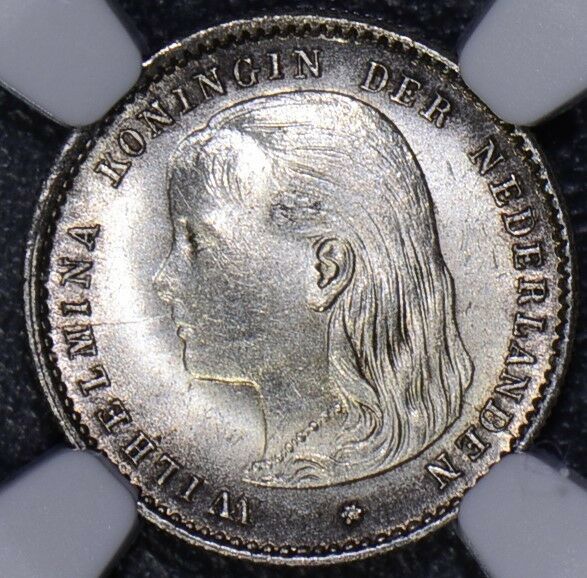 NG0094 Netherlands 1894 10 Cents NGC MS 64  combine shipping