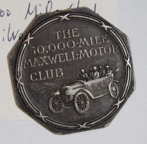 1900 ~70 award medal silver maxwell motor 50,000 mile club U0075 combine shippi
