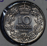 Yugoslavia 1938 10 Dinara silver  190179 combine shipping