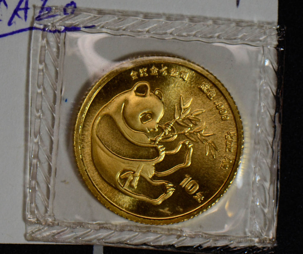 China 1984 10 Yuan gold mint sealed BU 1/10 oz panda GL0067 combine shipping