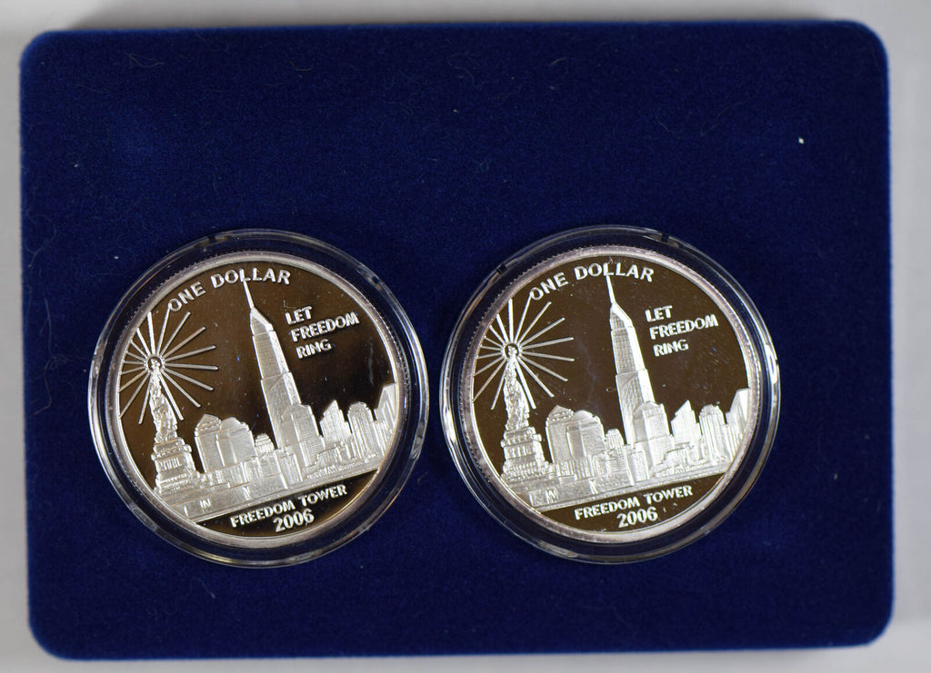 Cook Islands 2006 Medal silver freedom tower 2 coins BU0415 combine shipping