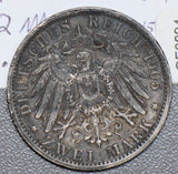 Germany 1905 A 2 Mark silver prussia GE0094 combine shipping