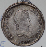 Peru 1820 ME 2 Reales silver 35 Ferninand VII Rare P0121 combine shipping
